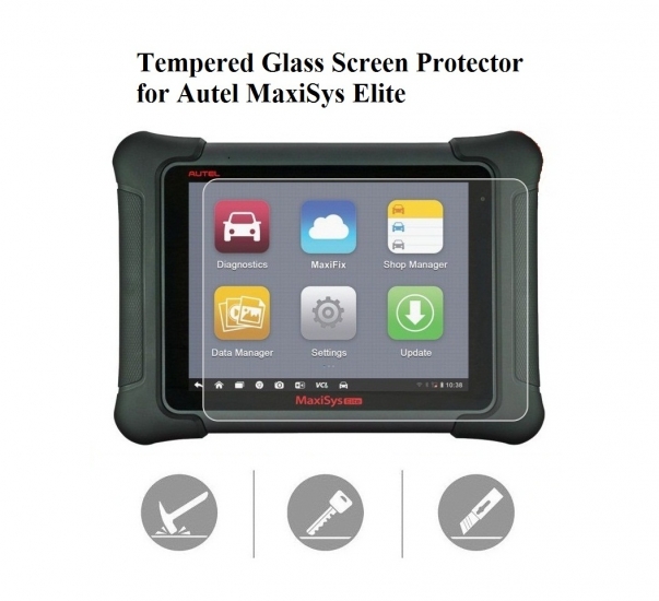 Tempered Glass Screen Protector for Autel MaxiSys ELITE Scanner - Click Image to Close